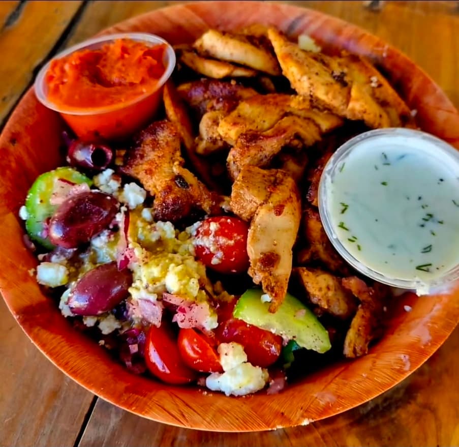 Mediterranean chicken bowl