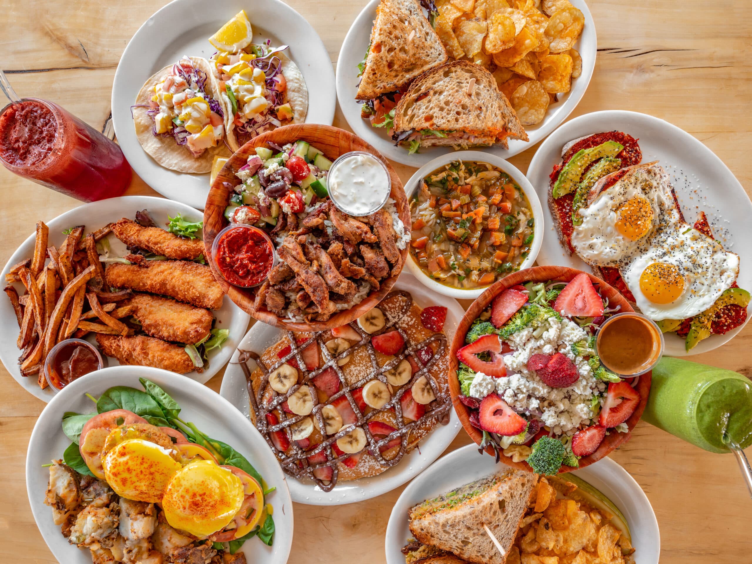 Fresh food spread at Local Urban Kitchen